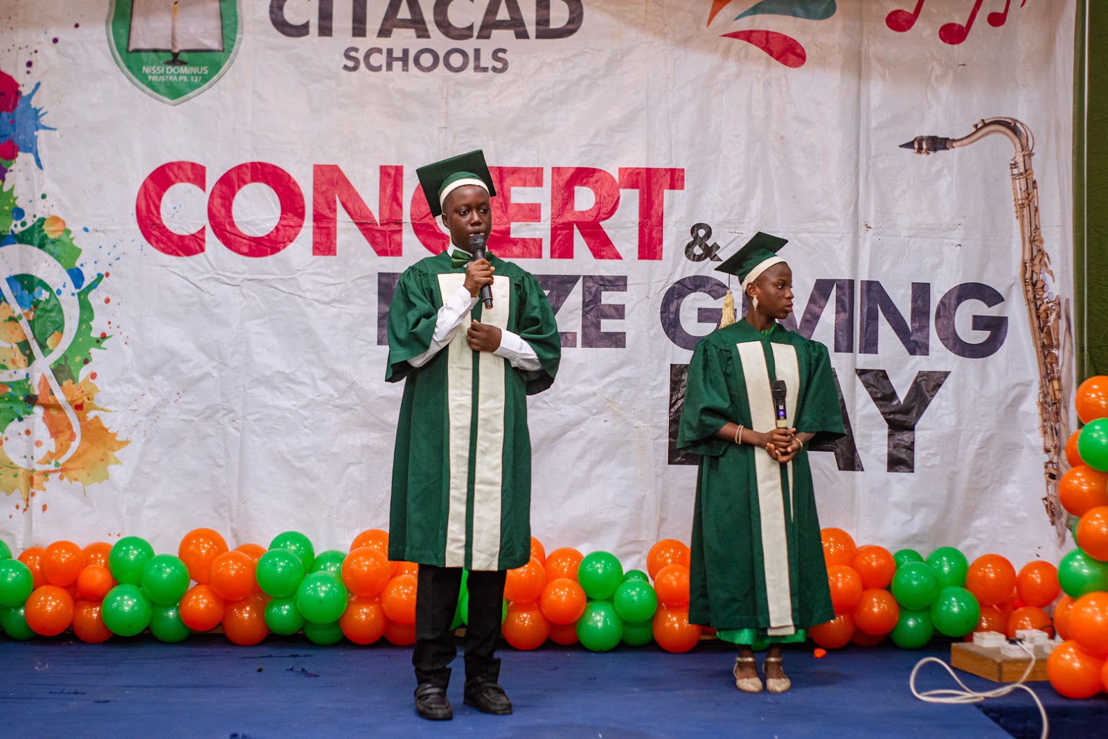 Citacad pupils at a school celebration