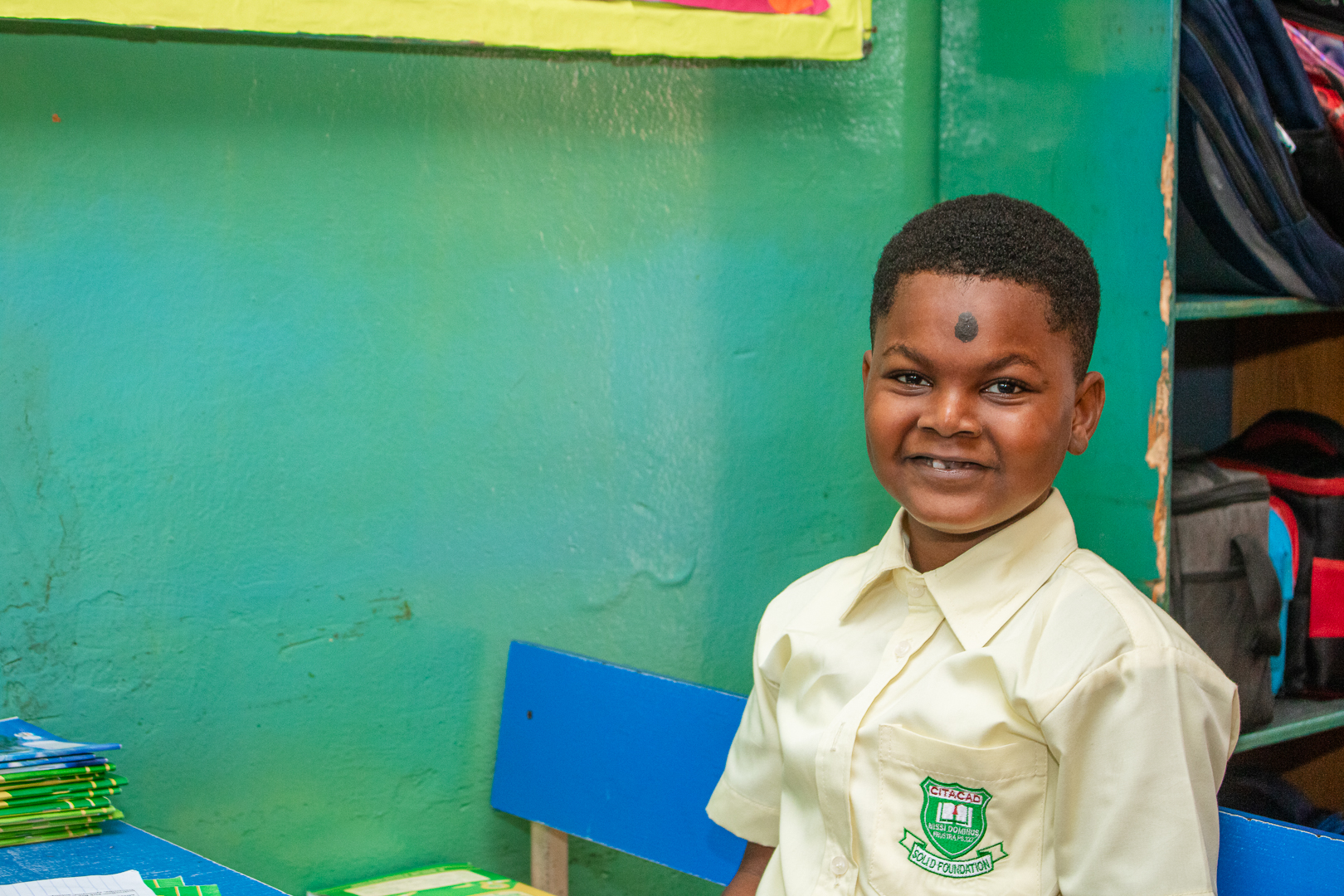 A Citacad pupil smiling in the classroom